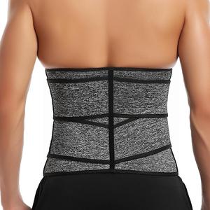 2021 Design New Men Gym Sweat Sauna Waist <b>Trainer</b> Double Strap Zip Vest Weight Loss Top Neoprene Body Shaper - Product Image 3