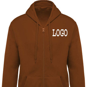 Sweat-shirt élégant unisexe grande taille pour hommes Sweat à capuche doublé de haute qualité Fermeture à glissière unie Sublimation Imprimé Pull Long Long Fourniture OEM - Product Image 1