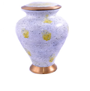 Urnas de cremación para adultos de latón clásicas de alta calidad con hermoso color verde y acabado de peltre en tiras. - Product Image 4