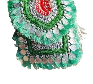 Pochette élégante carrée brodée à la main avec franges, mini sac à main, pochette pour téléphone portable, écologique, durable, capacité jusqu'à 1L - Product Image 5