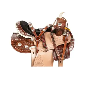 Premium Drum Dyed Leather Western Barrel Horse Saddle Suppliers