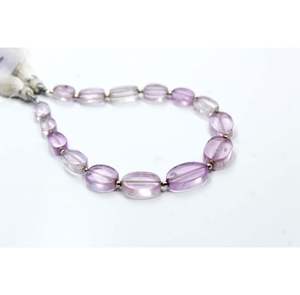 Cuentas de piedra kunzita de forma ovalada lisa de 8 pulgadas de alta calidad Cuentas naturales de alta calidad disponibles - Product Image 2