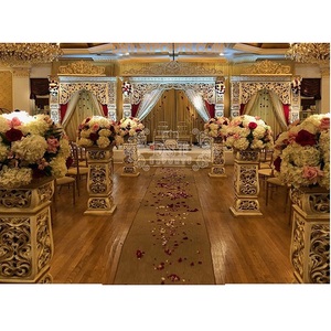 Mandap de boda de estilo único, decoración de princesa para boda, configuración de bollwood, color plateado, para escenario - Product Image 1