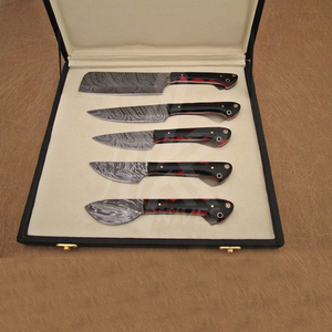 Custom Made Damascus Steel 5 Pcs of Professional Chef Kitchen <b>Knife</b> <b>Set</b> - Product Image 5