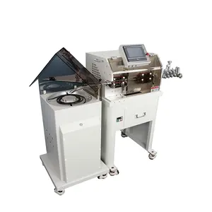 CS202 Automatic multi core wire cable cutting stripping peeling machine with winding meter count function