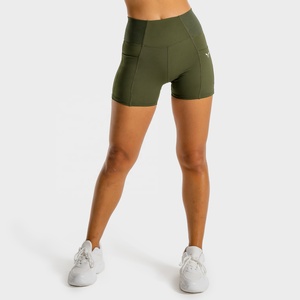 Shorts Deportivos de Alta Calidad, Transpirables, de Secado Rápido, Talla Grande, para Mujer, Ropa de Yoga, Marca Miqi, Shorts para Ciclismo con Bolsillo para Teléfono - Product Image 5
