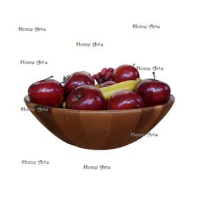 Tazón de postre de madera de diseño atractivo, tazón para servir frutas de forma y tamaño personalizados para proveedor mayorista - Product Image 2