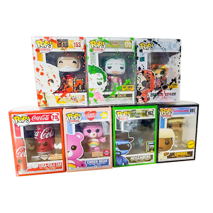 Custom Compatible 4 Inch Vinyl Figures Blood Splatter Funko Pop Platinum Protectors Blood Splattered Box Protector Plastic Case