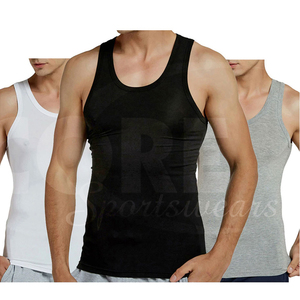 OEM-ropa informal para hombre, camisetas sin mangas personalizadas, el mejor precio, Color negro sólido - Product Image 1