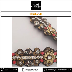 Bandeaux pour femmes et filles, tenue en métal doré, artisanal à la main, avec fleurs en or,, prix en vrac - Product Image 5