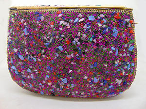 handmade Orange & Multi gravel stone mosaic stone <b>Clutch</b> Bag purse handbag <b>Wedding</b> Party Crystal <b>Clutch</b> Purses evening bag fo - Product Image 3