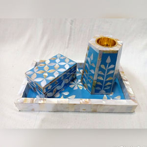 Ensemble de plateaux de luxe en nacre Mubkhar Bakhoor Brûleur Plateau de service Meilleure vente pour l'Aïd et le Ramadan Style animal - Product Image 4