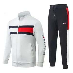 white/black suppliers design cotton suit design Men For High Quality with multi color & custom logo / size matching sweat suit