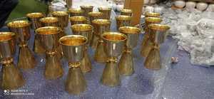 brass leaf bottom engraved big size ciborium church supplies Brassworld India - Product Image 6