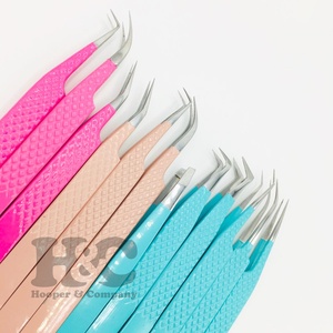 คีมคีบขนตาขนมิงค์สแตนเลสแหนบต่อขนตาโลโก้แบบยั่งยืนพร้อมการเคลือบสี - Product Image 3