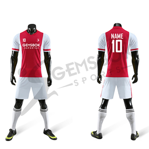 Ensembles de maillots de football personnalisés en gros, haute qualité, pour hommes, séchage rapide, 100% polyester, impression numérique, ensemble uniforme de football personnalisé - Product Image 1