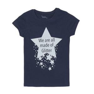 Pre-<b>Washed</b> Anti-Shrink Printed Knitted T-Shirts for Girls Cute Stylish Design Trending Color Casual Short Sleeve Neck Shirts - Product Image 1