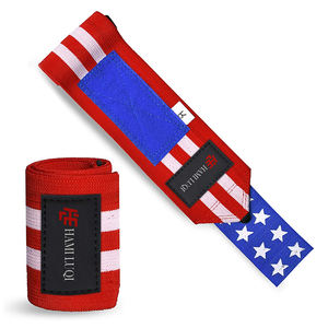 Poignets imprimés personnalisés de haute élégance pour le fitness, la musculation, la dynamophilie, fermeture à crochet et boucle antidérapante, protection en caoutchouc - Product Image 2