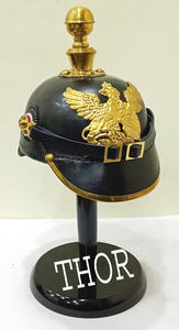 Armure médiéval allemande pickeverbe en cuir WW, casque en cuir, visière en laiton et à vis - Product Image 2