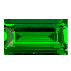 " 1.50X3mm Baguette Cut Natural Chrome Diopside " Wholesale Price Fine Quality Faceted Loose Gemstone Russian Chrome Diopside - Product Image 1