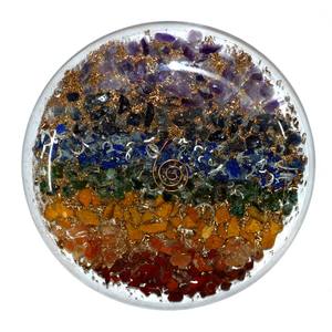 Healing Chakra Vastu Plates Artesanías de piedra semipreciosa para protección EMF - Product Image 1