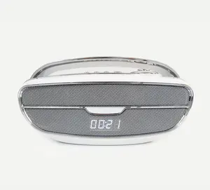 Shaba 레트로 스테레오 서브 우퍼베이스 휴대용 BT 지원 TF 카드 LED 시계 스피커