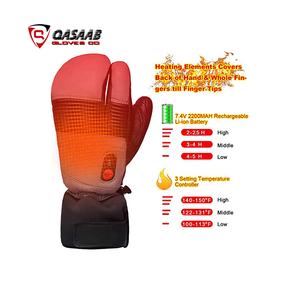 Guantes de esquí calefactables eléctricos con carga USB y batería, para snowboard, de cinco dedos, gruesos, para invierno - Product Image 6