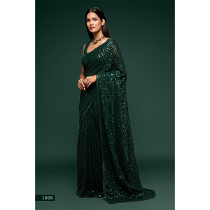 Georgette-Partywear bordado con lentejuelas para mujer, hermoso Partywear para boda y fiesta, precio asequible - Product Image 5
