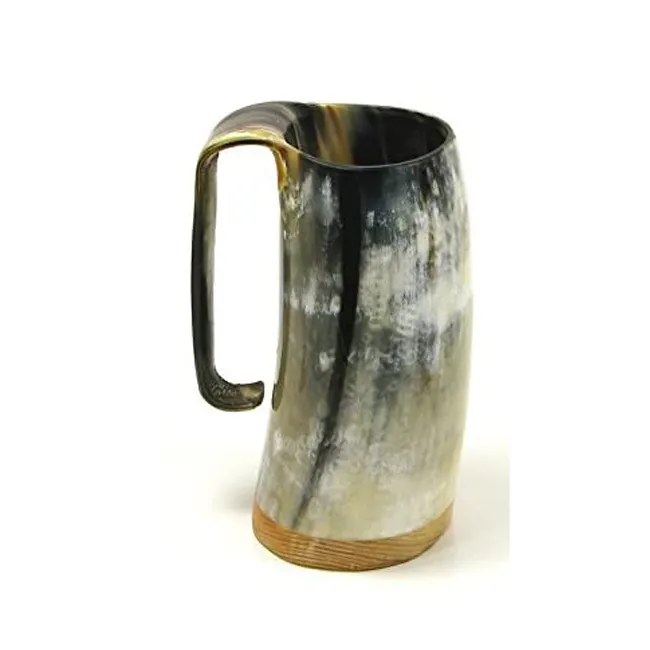 Horn Drinking Mug Hand Crafted High Quality Natural Hand Carved And Handmade Genuine Viking Beer Mug By Axiom Home Accents