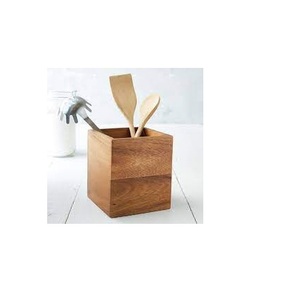 Soporte de cuchara de madera para muebles de cocina, forma cuadrada, hecho a mano, tamaño personalizado - Product Image 1