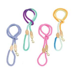 Trendy Cotton 4 Style Handmade Color Full New Arrival of 2024 4ft <b>Dog</b> <b>Leash</b> Round Cotton <b>Dog</b> Rope <b>Leash</b> - Product Image 1