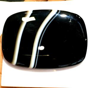 Cabochon d'agate à bandes naturelles de haute qualité forme carrée fabrication de bijoux en pierres précieuses en vrac certifiée sans trou prix de gros - Product Image 2