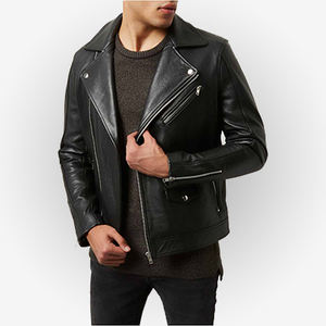 Haute qualité nouveau design veste en cuir pour hommes 2023 gros slim fit mode hommes veste en cuir - Product Image 1