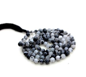 Hecho a mano 108 Mala Beads borla collar Unisex estilo étnico tendencia Cuarzo rutilado por artista indio hinduismo regalo religioso - Product Image 4