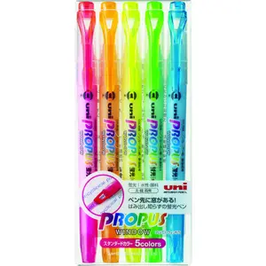 Uni Propus highlighter Window Twin Type 5 Color Set made in Japan