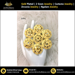 <b>Ring</b> African Jewellery Design <b>Set</b> <b>Gold</b> Plated Wedding Party - Product Image 5