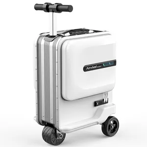 Airwheel-equipaje para patinete SE3miniT, Maleta de negocios inteligente de aluminio, plateado, Maleta de viaje