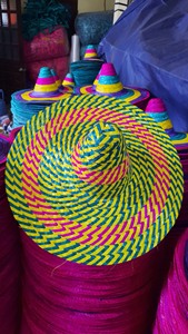 Sombrero de paja de Palma mexicana multicolor para hombres y mujeres, Sombrero de México de gran tamaño, Sombrero mexicano, Sombreros de paja de ala ancha - Product Image 4