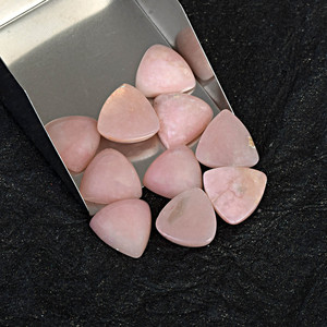 Pierre précieuse naturelle Cabochon en vrac coupe trillion en forme d'opale rose très abordable fabrication de bijoux grossiste pierre - Product Image 3