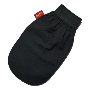 Gants de bain élégants végétaliens de qualité supérieure, entièrement noirs, prix réduits sur commande en gros - Product Image 1