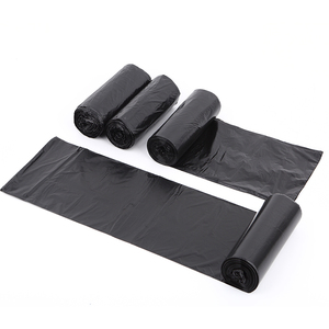 Bathroom Plastic Bags <b>Black</b> Garbage HDPE Star <b>sealed</b> Plastic Garbage Bags on Roll for Europe Market Trash Can Liner Bin Liner - Product Image 2