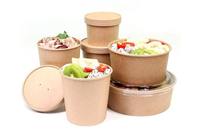 Emballage alimentaire biodégradable Contenant en papier pour l'emballage alimentaire Bol à salade en papier jetable Caja Comida