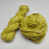 Ruban en coton biologique recyclé, effet duveteux, fait main, couleur personnalisée, toucher naturel, durable, artisanat naturel, tricot, tissage, crochet