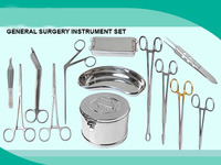 Instruments chirurgicaux Ciseaux Pinces SET DE PANSEMENT 8 pièces Acier inoxydable avec boîte de rangement