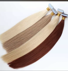 100% cutícula alineada virgen Remy extensiones de cabello indio resistente al desprendimiento suave brillante máquina cinta de trama Doble - Product Image 1