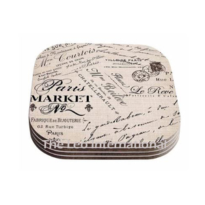 Novelty Gift Multipurpose Wooden Material Coasters with Stand High Selling Product Pairs of 6 Brown Finished - Product Image 6