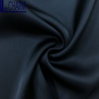 Tissu satiné noir 100 % polyester extensible de poids moyen tissé pour vêtements islamiques, robes de mariée et abayas pour filles - LCL004Y Taïwan