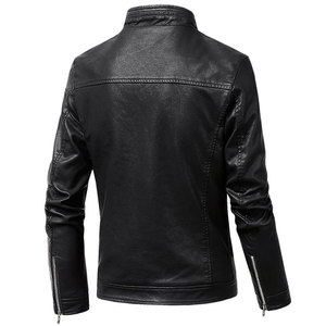Veste en cuir décontractée longue et imperméable pour hommes avec processus tricoté Vente du fabricant Grande taille du Pakistan - Product Image 2