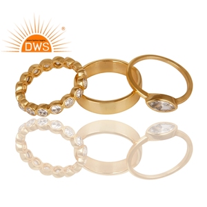 Handmade Design Natural <b>Cz</b> Gemstone Stackable <b>Ring</b> Set For Women Fashion Jewelry Manufacturer - Product Image 2