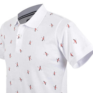 Vente en gros de polos 100% coton pour hommes à manches longues, anti-rides, style décontracté, chemises tricotées unies et teintées - Product Image 3